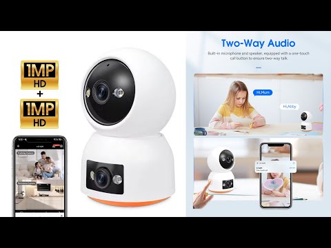 P211A Two-Way Audio Binocular WiFi Surveillance Camera 1MP HD Dual Lens Network Cam