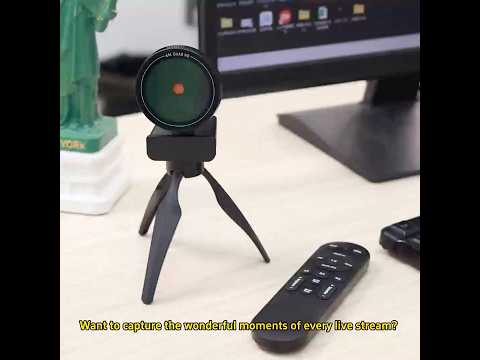 L5311 4K Ultra HD Computer Webcam with Remote Control Type-C Interface Auto Focus Camera with Rotating Base - Black