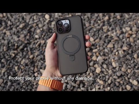 TORRAS Ostand Q1 Guardian Series for iPhone 16 Pro Max Case Compatible with MagSafe Kickstand TPU+PC Phone Cover - Black