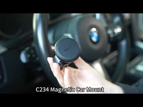 YESIDO C234 Car Air Vent Magnetic Phone Mount Hawkbill Inverted Clip 360 Degrees Rotation Phone Holder - Black