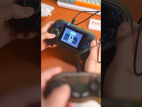 Q8 Retro Game Console with Handheld Controller Built-In 800 Games for 2 Players - Transparent Grey