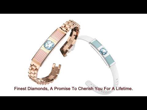 L18 Ultra Thin Smart Bracelet for Women Heart Rate Blood Oxygen Sleep Monitor Fitness Tracker, Silicone Strap - Gold