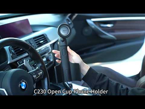 YESIDO C230 Car Cup Holder Phone Mount 360 Degree Rotating Magnetic Cellphone Stand - Black