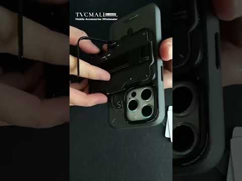 AULUMU G03 Multifunctional Magnetic Wallet Stand Card Holder Phone Grip Compatible with MagSafe with AirTag Holder - Carbon Fiber Style