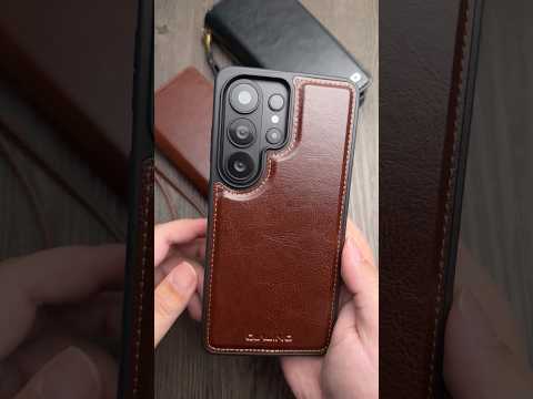 QIALINO for Samsung Galaxy S26 Ultra Case Split Leather Detachable 2 in 1 Wallet Phone Cover with Long Strap and Wrist Strap - Brown
