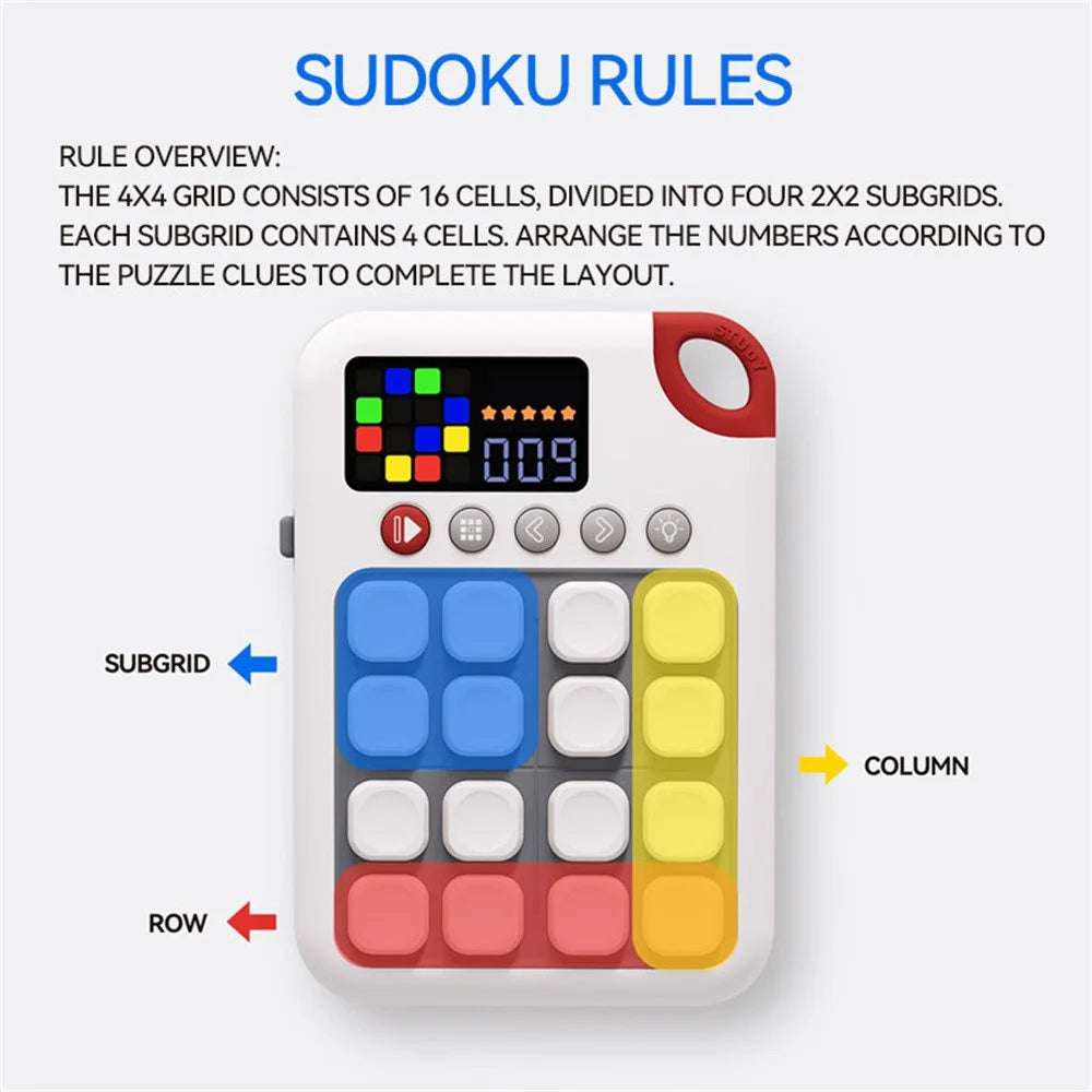 X700 4X4 Smart Sudoku Game Console for Children 500 Levels Mental Training Educational Toy - 4