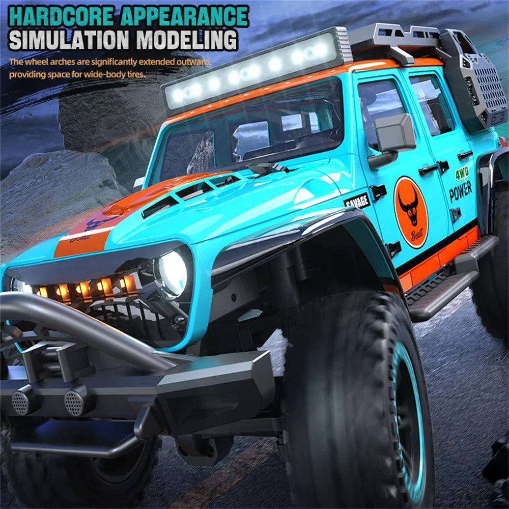 ZLL SG206PRO Brushed Motor RC Rock Crawler 1 / 20 Scale 4WD Off Road Vehicle with LED Light High Speed Car Toy, Single Battery - Blue - 3
