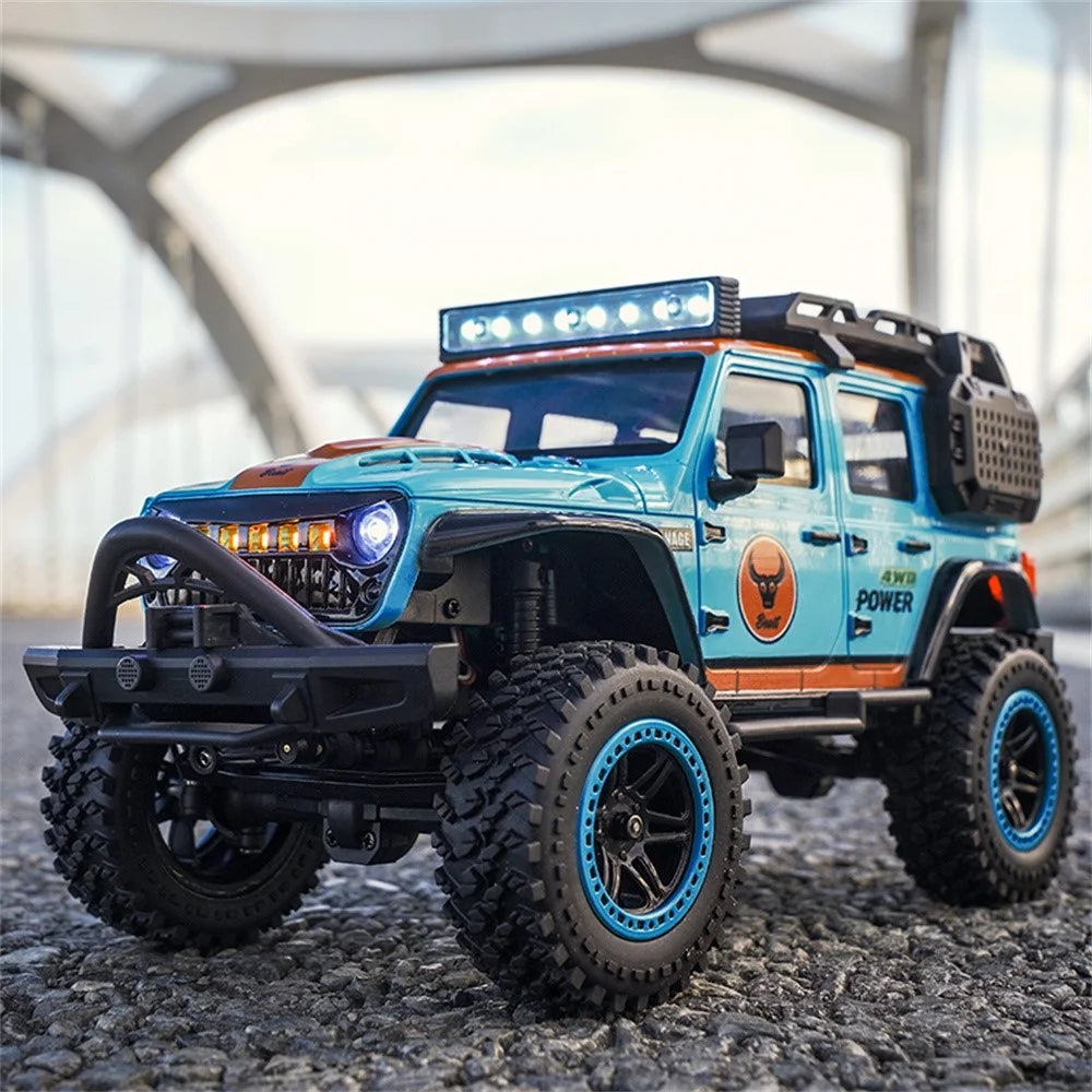 ZLL SG206PRO Brushed Motor RC Rock Crawler 1 / 20 Scale 4WD Off Road Vehicle with LED Light High Speed Car Toy, Dual Battery - Blue - 7