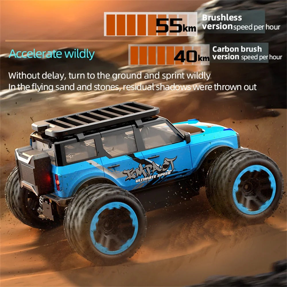 ZLL SG201MAX Brushless Motor 1 / 20 Scale RC Car 4WD High Speed Off Road Racing Vehicle, Dual Battery - Blue - 4