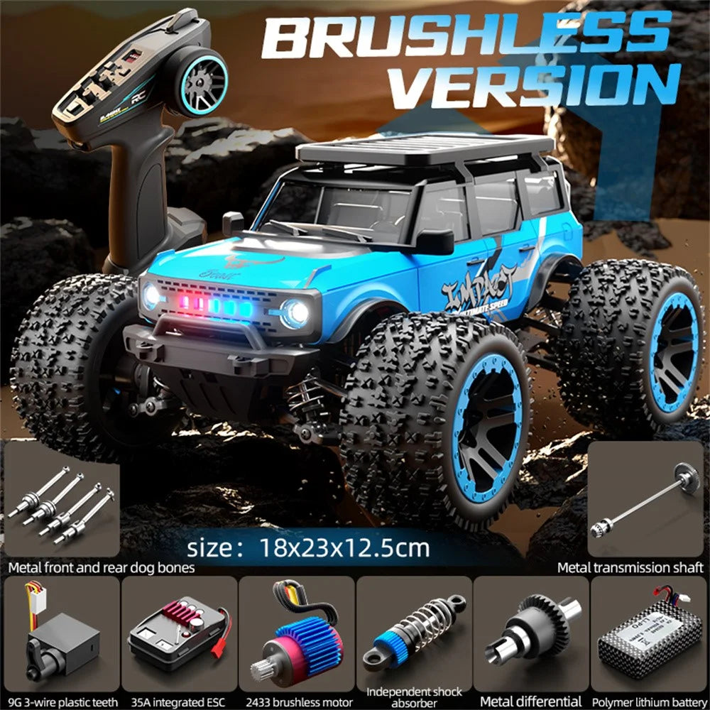 ZLL SG201MAX Brushless Motor 1 / 20 Scale RC Car 4WD High Speed Off Road Racing Vehicle, Dual Battery - Blue - 6