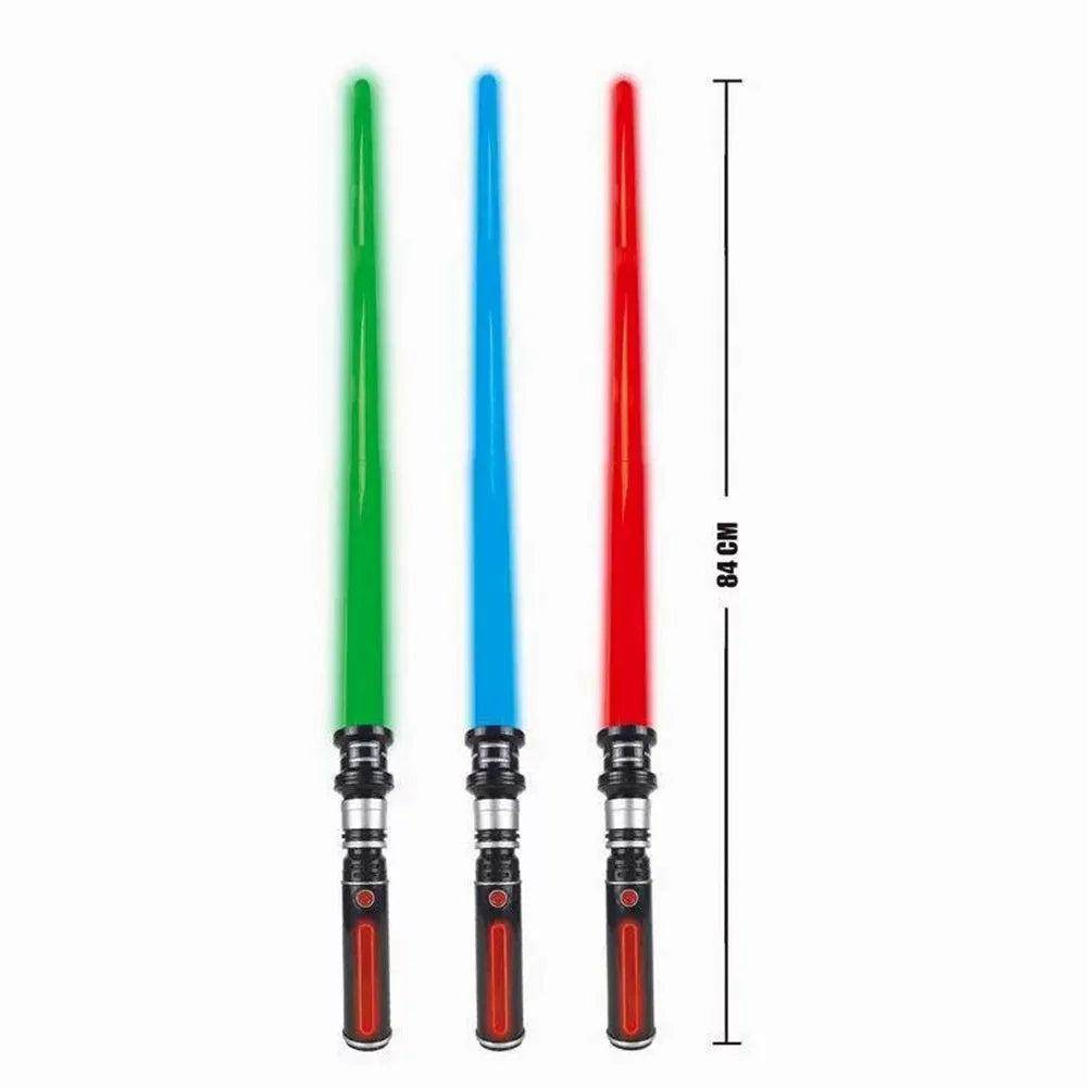 2Pcs Lightsaber Extendable Light-Up Toy Sword RGB Color Telescopic Light Bars with Sound Effect - 6