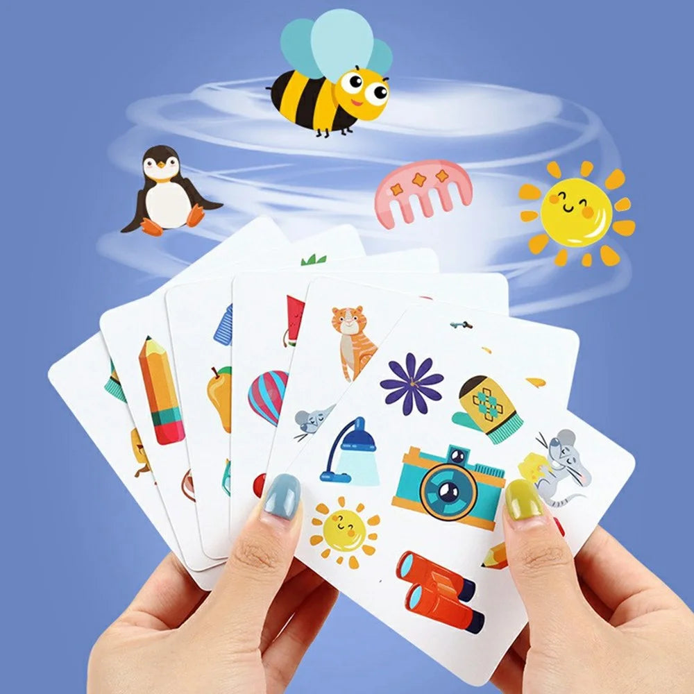 Children Memory Matching Crazy Cards Toys Animal Traffic Cognition Early Educational Table Game - Multi-color - 6