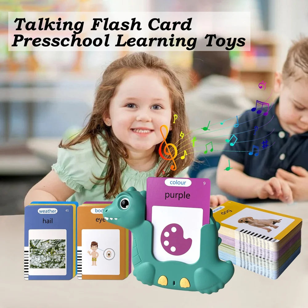 Cartoon Dinosaur Card Reading Machine with 510 Flash Cards Educational Learning Toy for Kids Early Development - 5