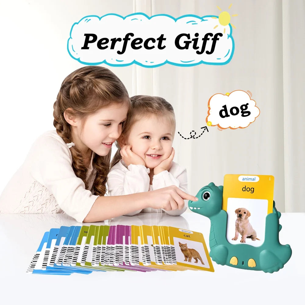 Cartoon Dinosaur Card Reading Machine with 510 Flash Cards Educational Learning Toy for Kids Early Development - 7