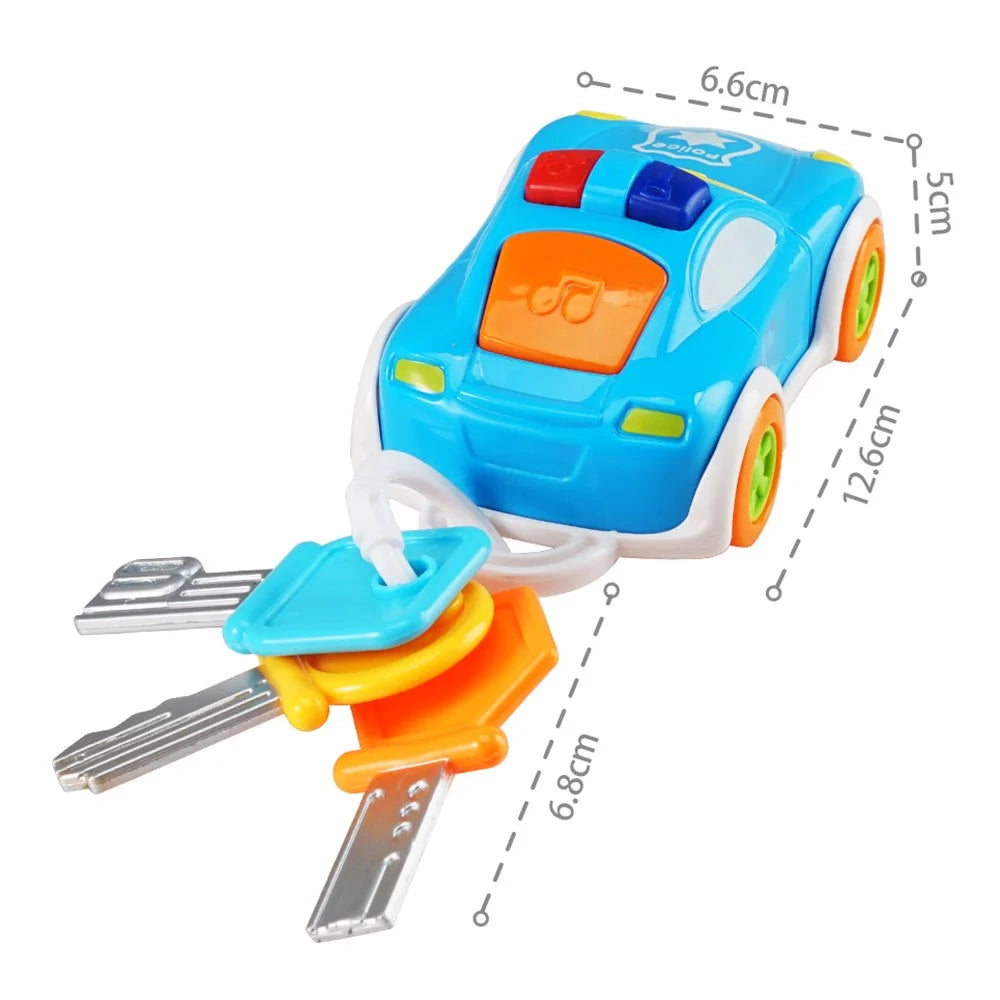1125 Early Education Children Car Toy Music Light Effects Fun Kids Gift for Boys Girls - White - 6