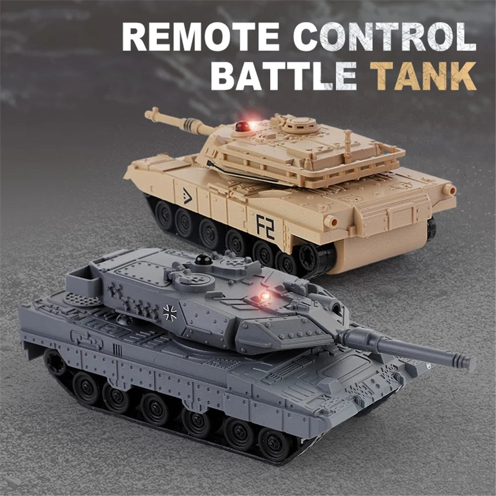 777-584 6 Channels Children 2.4G Remote Control Battle Tank Toy Simulation Model - Grey - 2