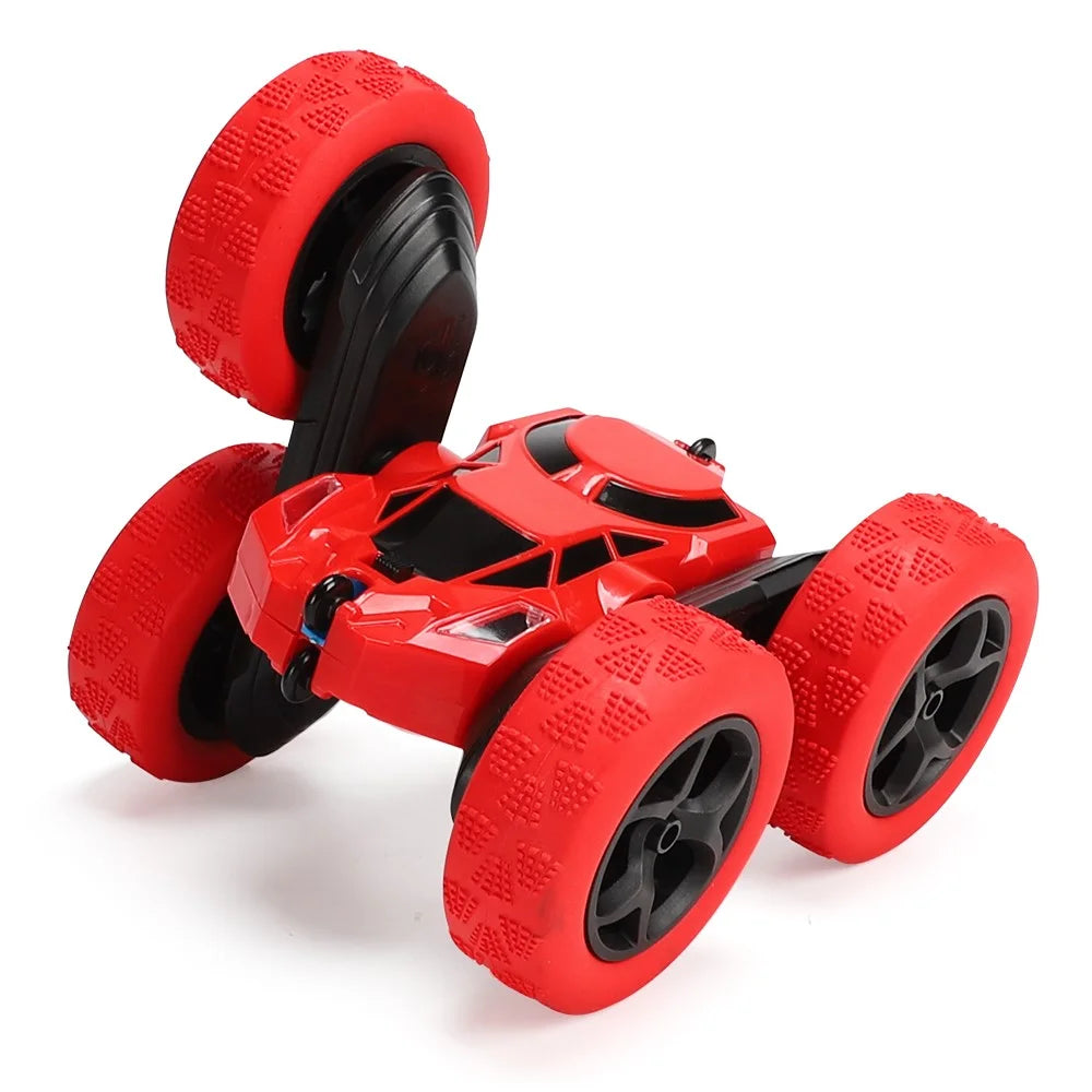 Flip Stunt Remote Control Car 7km / h High Speed RC Vehicle with LED Light Kids Toy Gift - Red - 3