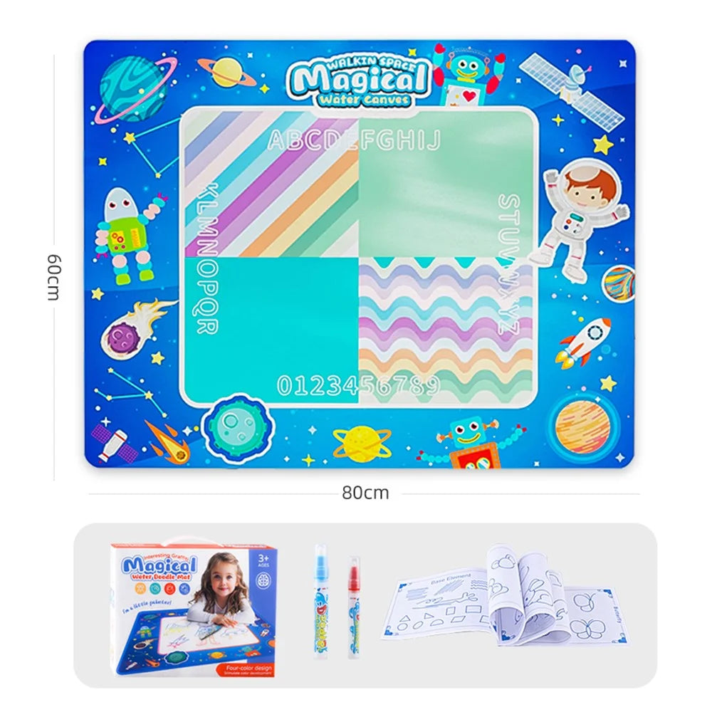 JXH9659B 100x70cm Magic Water Drawing Mat Coloring Doodle Board Children Educational Toy - Style 2 - 2
