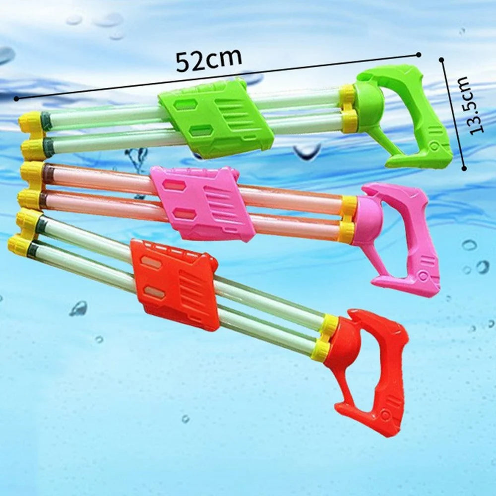 52cm Plastic Dual Stream Water Pistol Squirter Gun Pool Beach Outdoor Water Toy, Random Color - 2