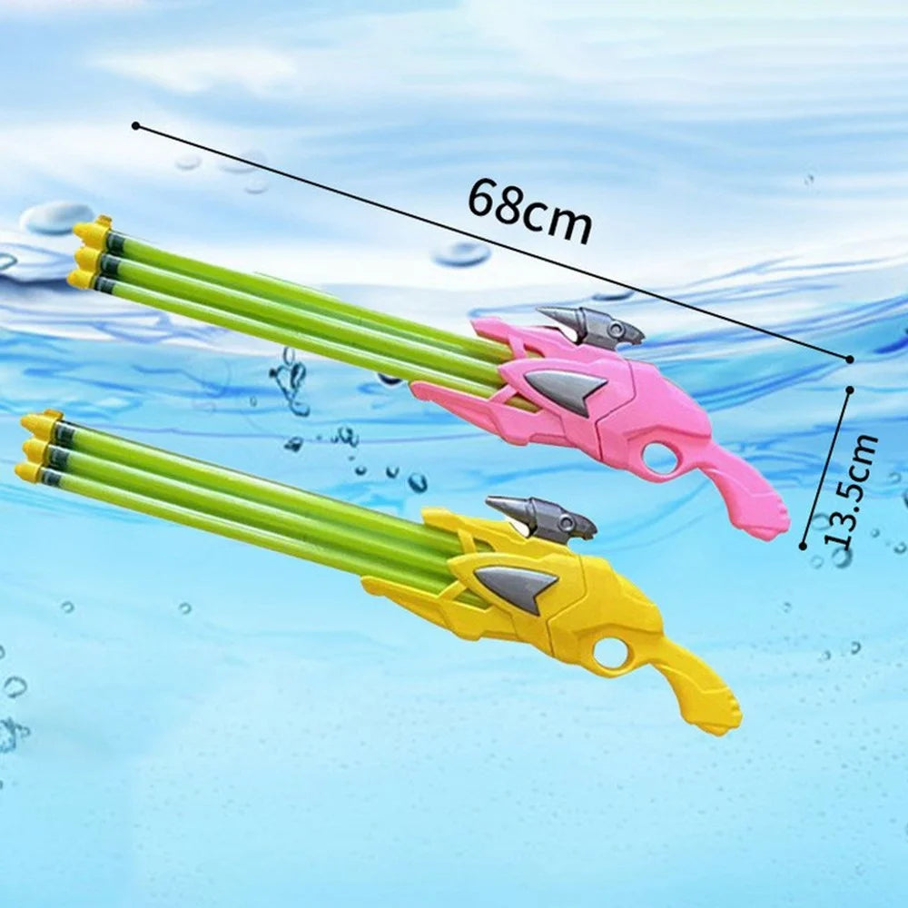 65cm Three Stream Water Gun Shotgun Water Squirter Blaster Beach Toy, Random Color - 2