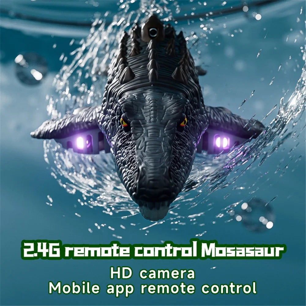 4DRC 4D-S11 2.4G Remote Control Mosasaur Shape RC Boat Water Spraying Toy with Camera, with 1 Battery - 5