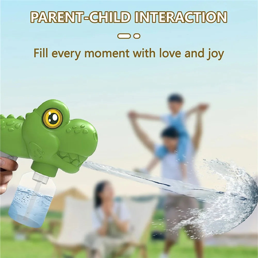 Y8 Cartoon Dinosaur Electric Water Gun Toy Continuous Spray Water Pistol Toy for Kids Outdoor Play - Green - 4