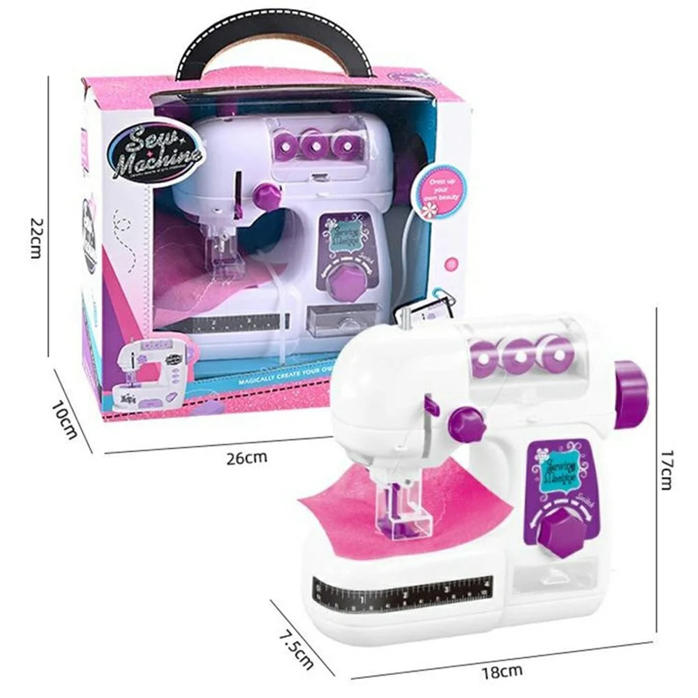7808 Children Sewing Machine Toy with Light Pretend Play Arts Crafts Kids Toys - 2