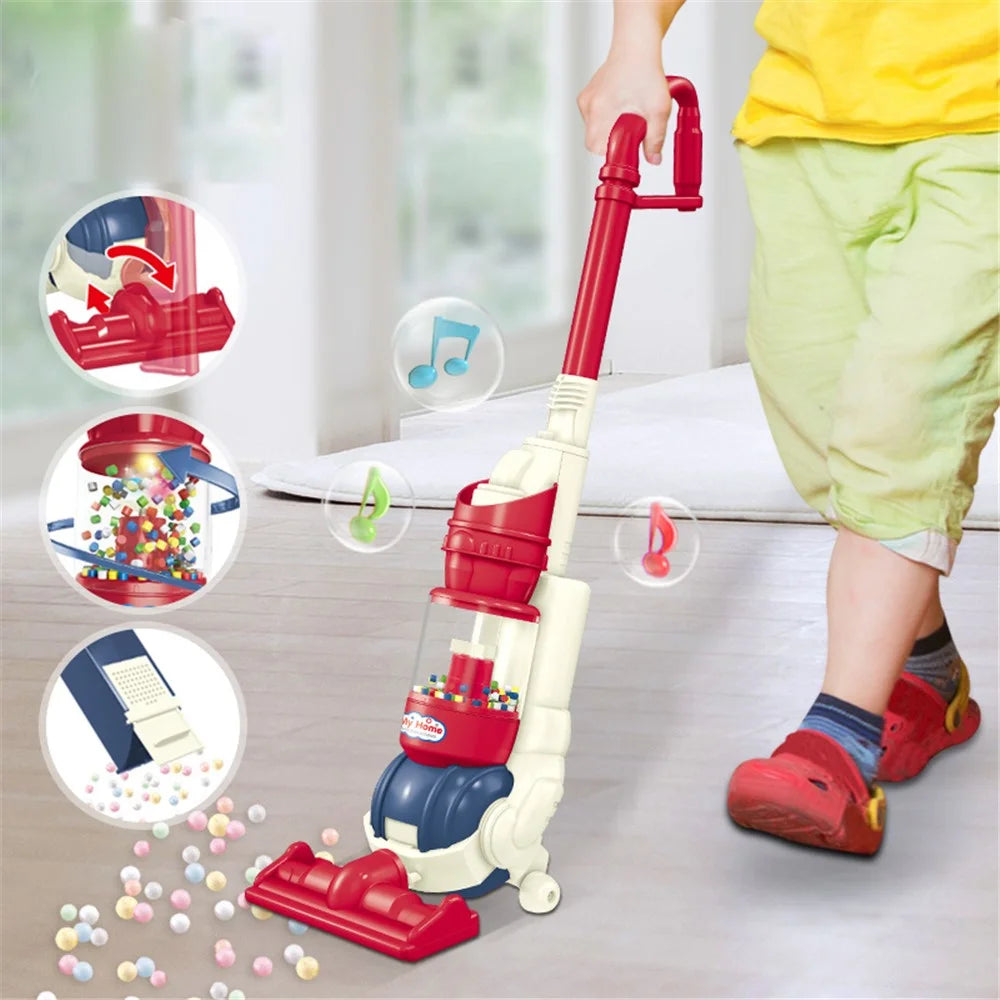 7985 Mini Vacuum for Kids Toddler Play Toy Music Electric Cleaner Cleaning Tool - 3
