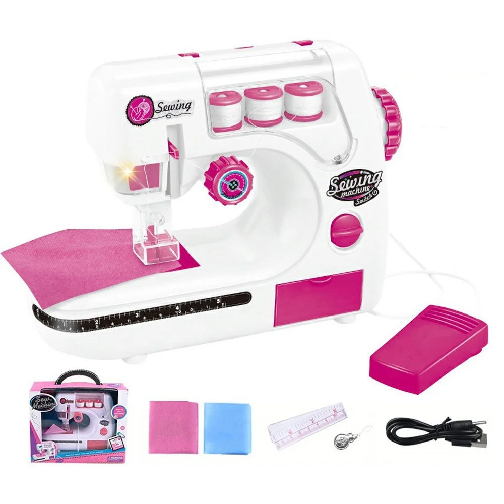 7805 Sewing Machine Toy Educational Interesting Toy Girls Children Gift (Dual Way Power Supply) - 1