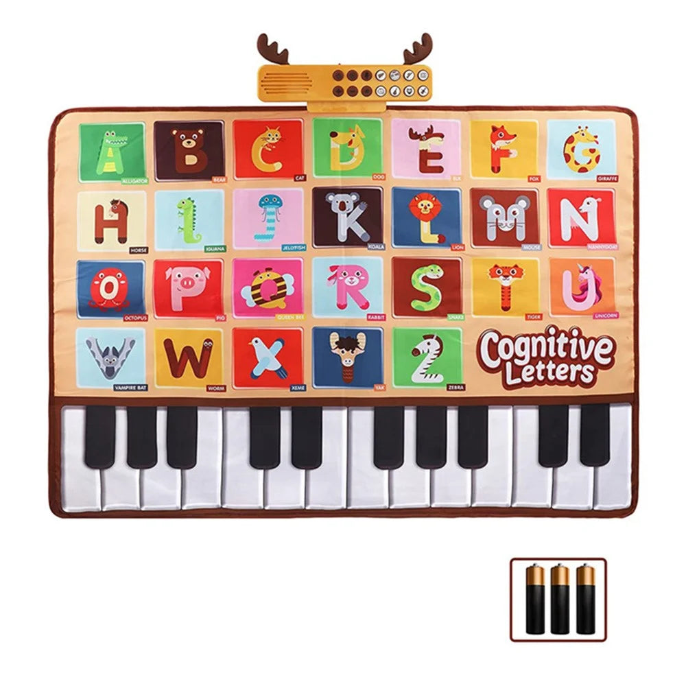 Musical Play Mat for Kids Piano Keyboard Dance Mat Crawling Mat Educational Toy - 1