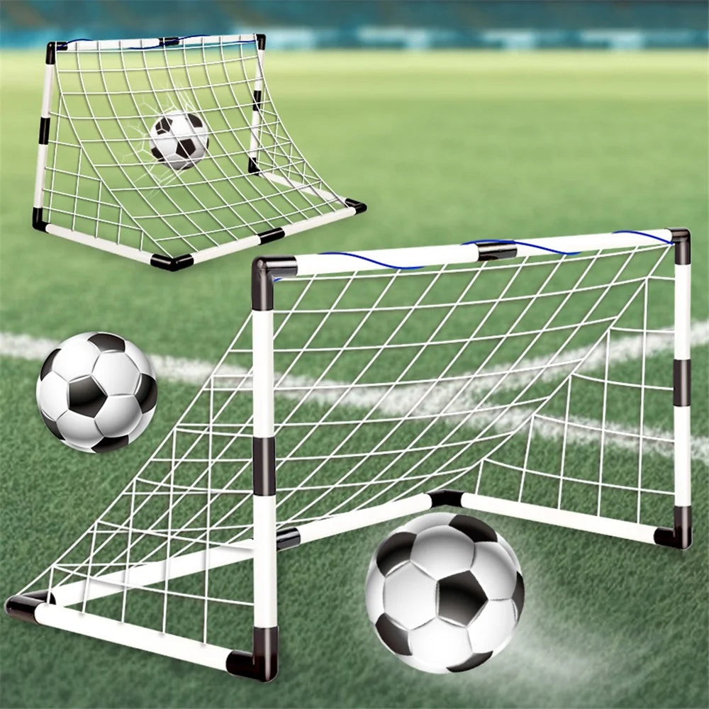 6601 Kids Portable Outdoor Football Playset Soccer Sports Toys Indoor Arcade Game with Soccer Goal, Inflator - 5