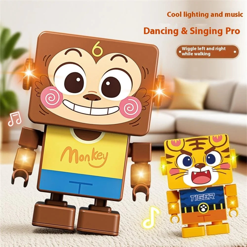 RA20 / RB20 Dancing Animal Robot Electronic Toy with Music and Lights Effects for Children - Monkey - 4