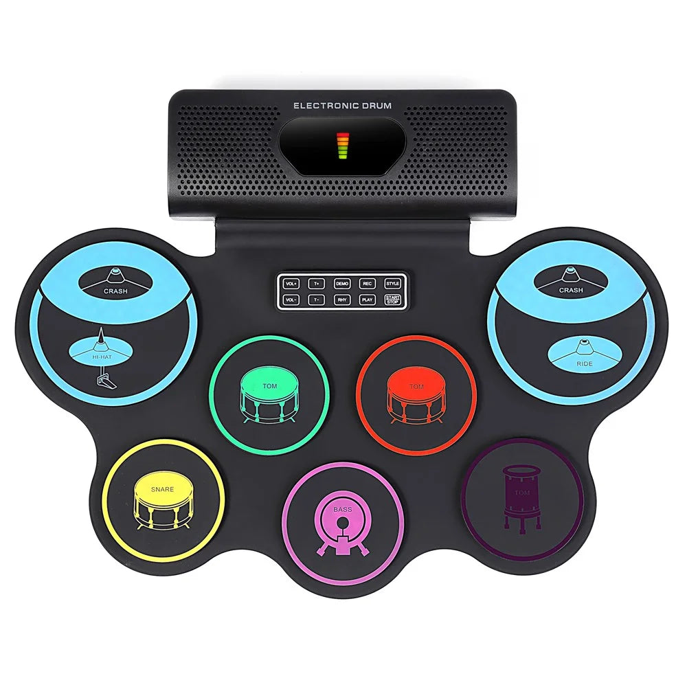 RD90 Portable Roll-Up Electronic Drum Dual Speakers Kids Adults Learning Practice Drum Toy - 1