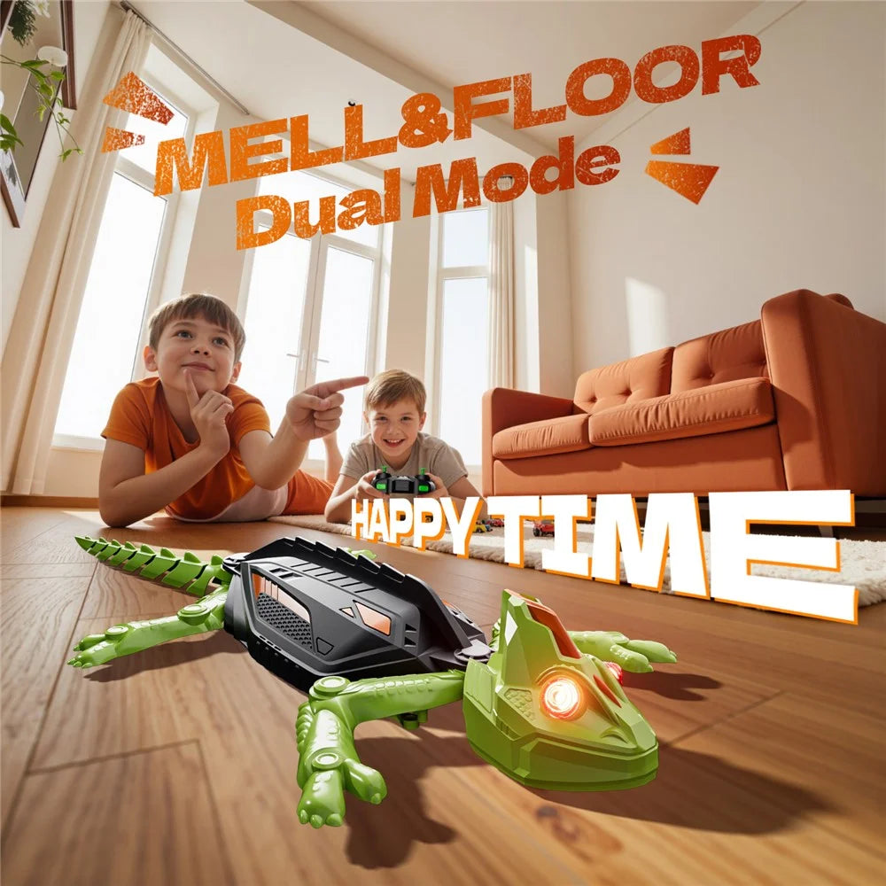 Wall Climbing Lizard Floor Wall Crawler Remote Control Electric RC Toy Kids Gift - Lizard - 5