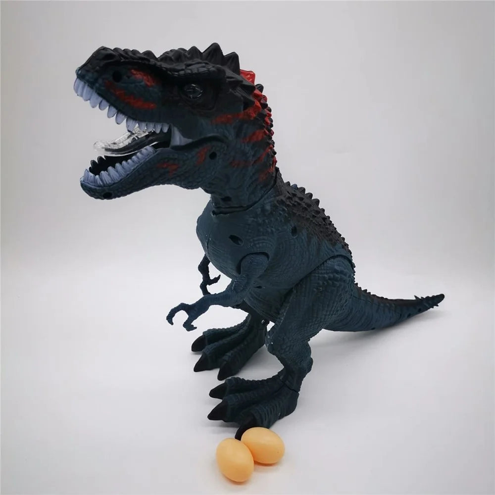 NY0 Walking Dinosaur Robot Toy with Moves Head Making Roaring Sound, Ground Graphic LED Light Projects Dinosaur Lays Eggs Toy for Boys Girls - Green - 5