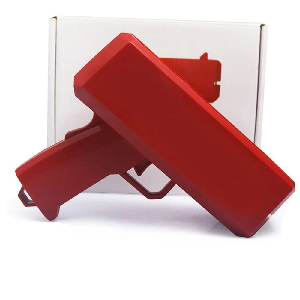 Banknote Money Guns Paper Playing Spray Money Gun Toy Handheld Cash Gun Fake Bill Dispenser Money Shooter Toy for Kids - Red - 7