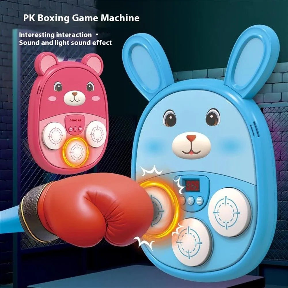 SJL3607  /  SJL3609 Cartoon Animal Music Boxing Machine for Kids Electronic Reaction Rhythm Interactive Toy - Brown - 4