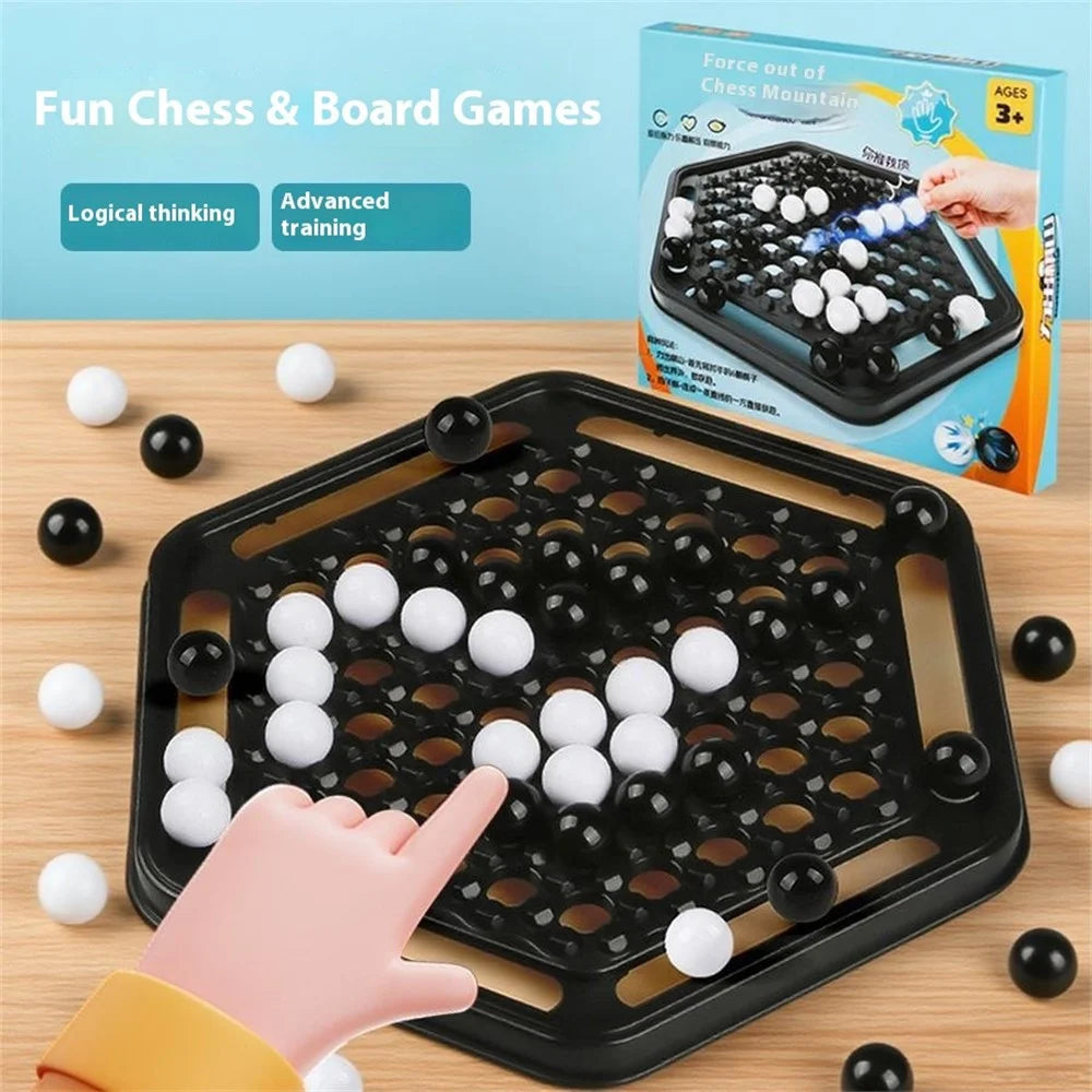KJ129 Educational Chess Push Ball Game Board Game Toys Two Player Four-in-a-Row Checkers for Children - 6