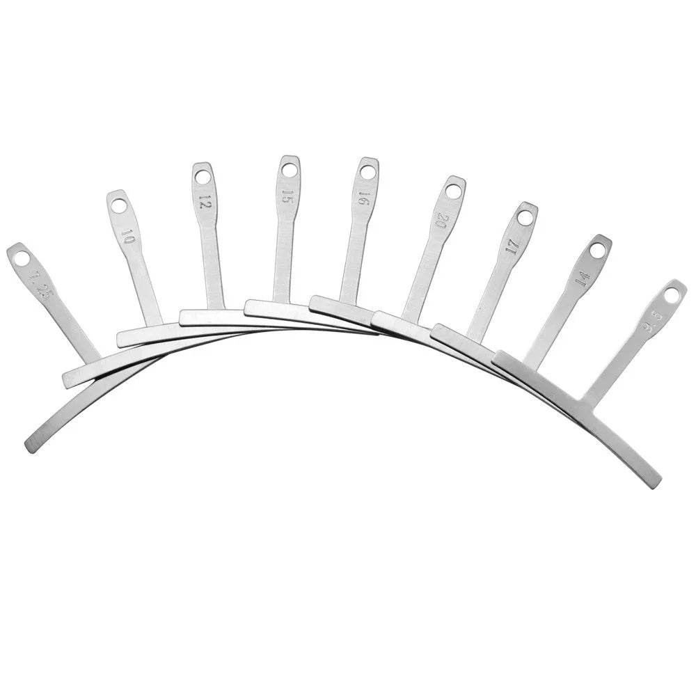 9Pcs Guitar T-shaped Ruler Guitar String Height Ruler Repair Set Stainless Steel T-shaped Gauge - 2