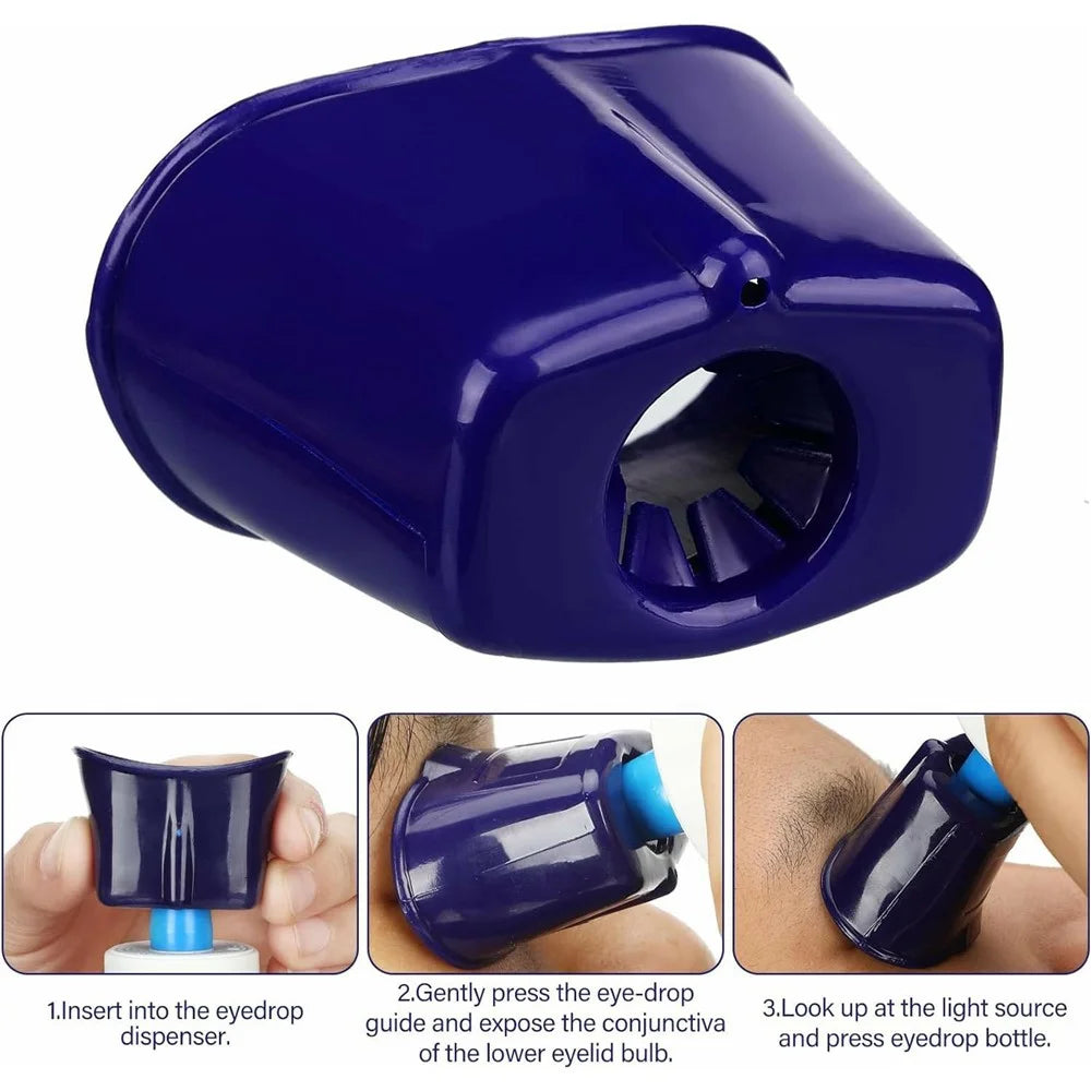 Eye Drop Guide Accurate Eye Dropper Tool Ergonomic Eyedrop Applicator Aid for Seniors Kids - 3