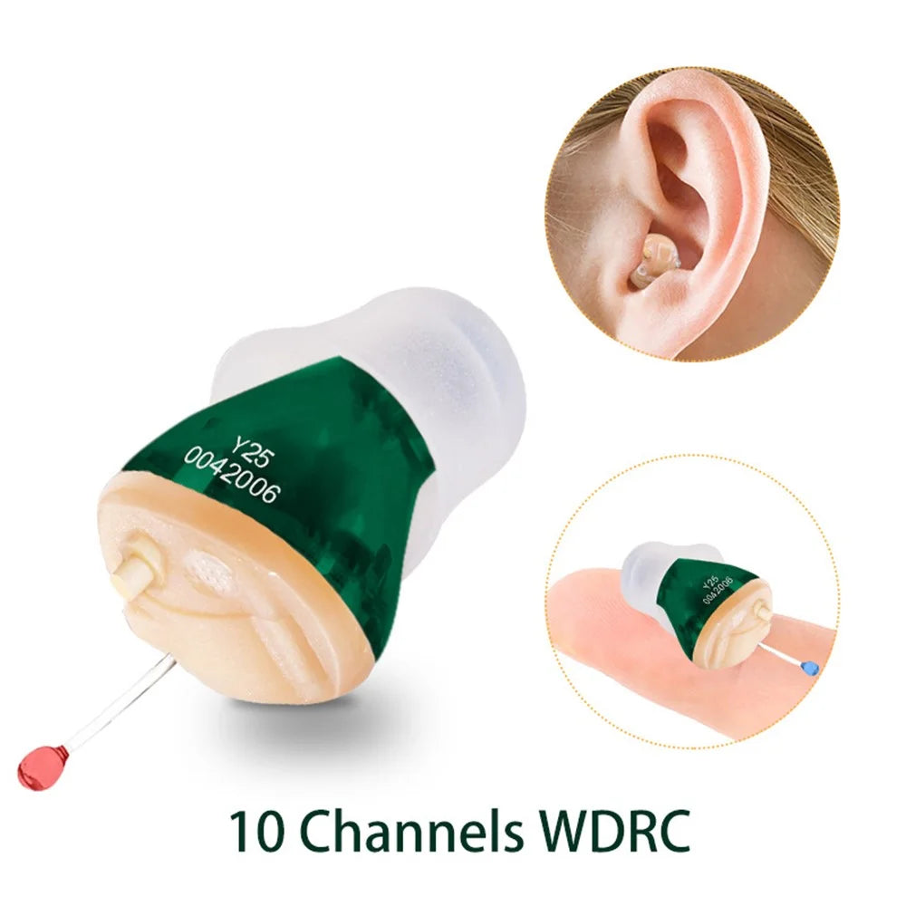 Y25 Left Ear Ergonomic Design WDRC 10-Channel Digital Hearing Aid Elderly Senior People Sound Amplifier Hearing Aid Tool for Deaf People - 2