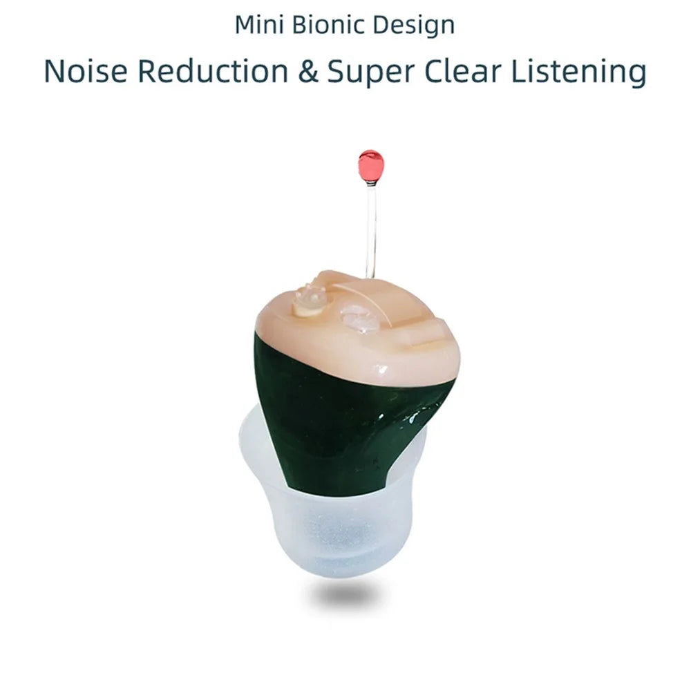 J25 One Pair Wireless Sound Amplifier Simulation Knob Type Hearing Aid Elderly Deaf People Hearing Aid Headset - 4