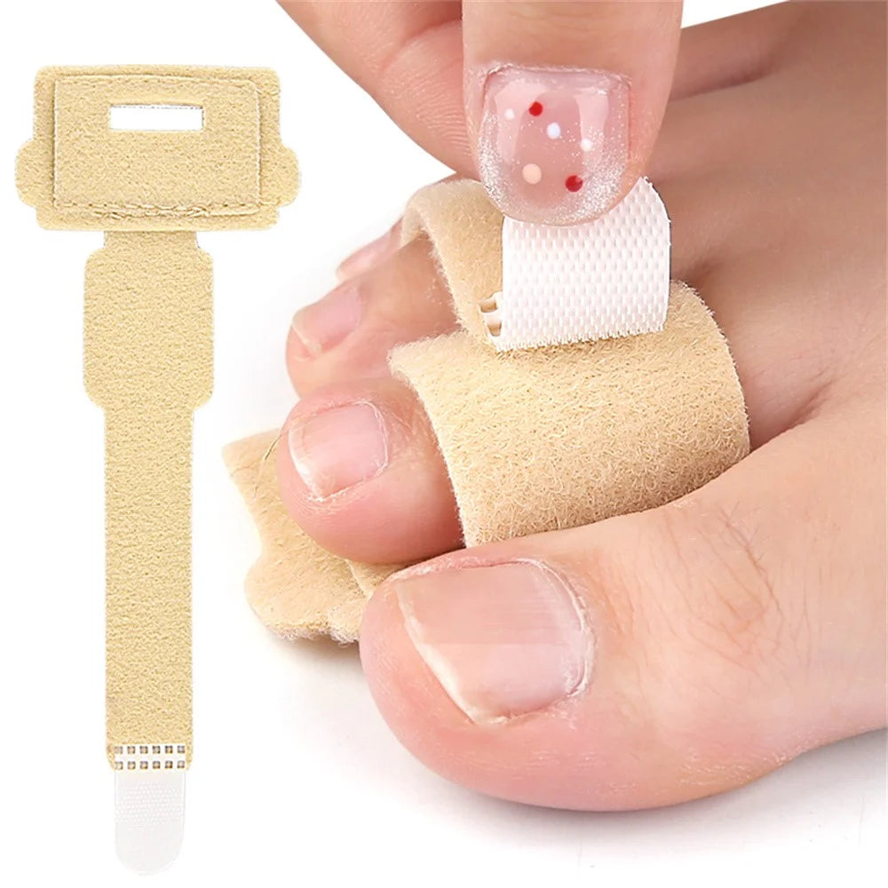011 1Pc Toe Separator Bunion Corrector Big Toe Spacer Toe Straightener Built In Aluminum Plate - Nude - 2