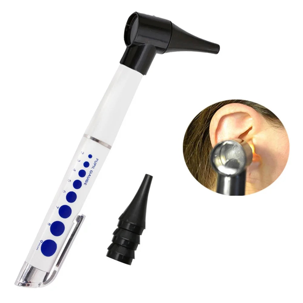 Medical Otoscope Medical Ear Otoscope Ophthalmoscope Pen Medical Ear Light Ear Magnifier Ear Cleaner Set Clinical Diagnostic Tool - 2