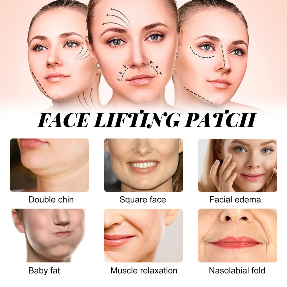 EELHOE 60PCS Invisible Face Lift Tape V Shape Firming Tightening Patches for Anti Wrinkle Jawline Sculpting - 3