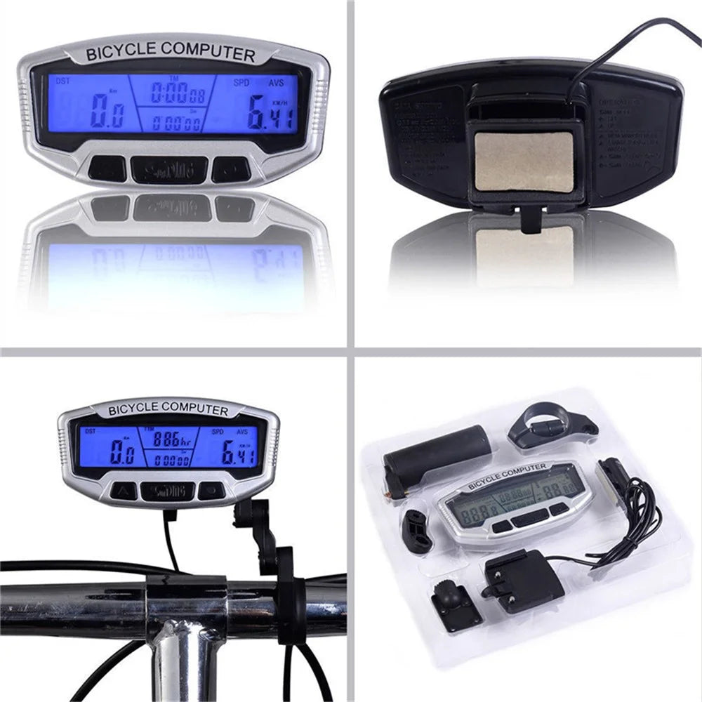 SUNDING SD-558A Wired Waterproof LCD Bicycle Bike Computer Odometer - 3