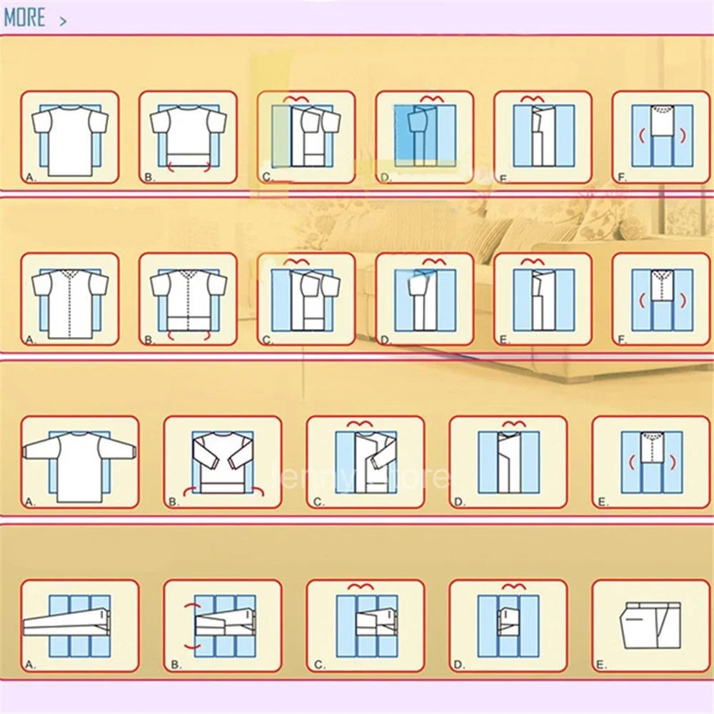 Large Adult T-Shirts Folding Board Fast Clothes Folder Board Organizer - Blue - 4