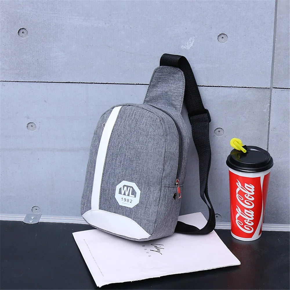 Fashion Oxford Cloth Casual Cross Body Messenger Shoulder Bag - Grey - 3