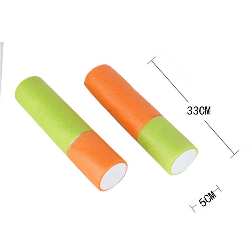 Children's High Pressure Water Pistol Outdoor Pull-type Toy Gun 33cm - Green/Orange - 2