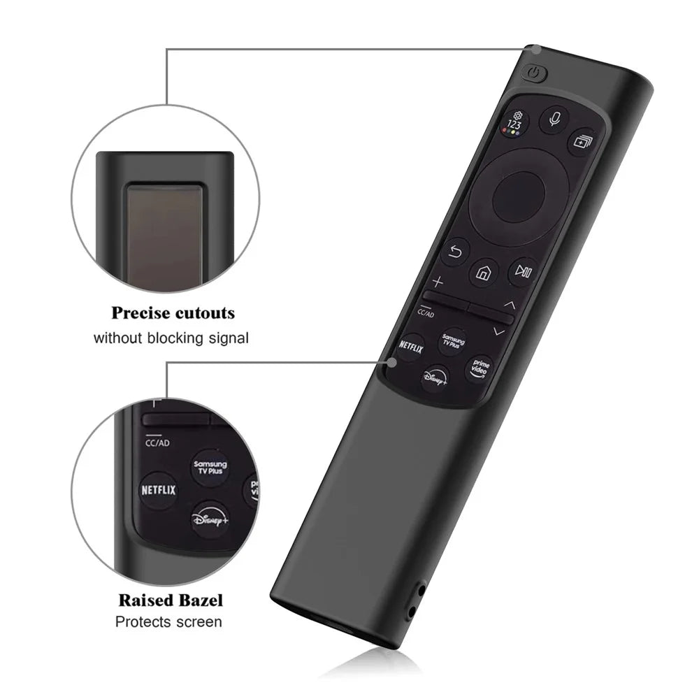 For Samsung BN59-01385 / BN59-01386 Remote Control Drop-Proof Case Silicone Protective Cover - Black - 4